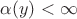 $\alpha(y)<\infty$