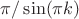 $\pi / \sin(\pi k)$