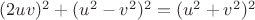 $(2uv)^2+(u^2-v^2)^2=(u^2+v^2)^2$