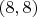 $(8,8)$