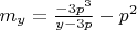 $m_y=\frac{-3p^3}{y-3p}-p^2$