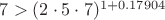 $7>(2 \cdot 5 \cdot 7)^{1+0.17904}$