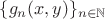 $\{g_n(x,y)\}_{n\in\mathbb{N}}$