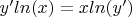 $y'ln (x)=xln (y')$