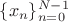 $\{x_n\}_{n=0}^{N-1}$