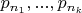 $p_{n_1},...,p_{n_k}$