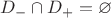 $D_- \cap D_+ = \varnothing$