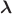 $\boldsymbol{\lambda}$