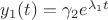 $y_1(t)=\gamma_2 e^{\lambda_1t}$