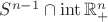 $S^{n-1} \cap \mathrm{int}\, \mathbb{R}^{n}_{+}$