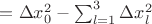 $=\Delta x_0^2-\sum_{l=1}^3 \Delta x_l^2$