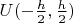 $U(-\frac h 2, \frac h 2)$