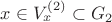 $x\in V_x^{(2)}\subset G_2$