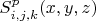 $S^p_{i,j,k}(x,y,z) $