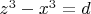 $z^3-x^3=d$