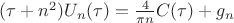 $(\tau +n^2)U_n(\tau)= \frac{4}{\pi n} C(\tau) + g_n$