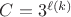 $C=3^{\ell(k)}$