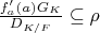 $\frac{f_a'(a) G_K}{D_{K/F}} \subseteq \rho$