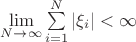 $\lim\limits_{N\to\infty} \sum\limits_{i=1}^N |\xi_i|<\infty$