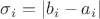 $\sigma_i=\lvert b_i - a_i \rvert$