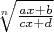 $\sqrt[n]{ax+b\over cx+d}$