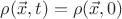 $\rho(\vec{x},t) = \rho(\vec{x}, 0)$