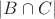 $|B \cap C|$