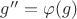 $g'' = \varphi (g)$