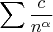 \[\sum {\frac{c}{{n^\alpha  }}} \]