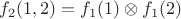 $f_2(1,2)=f_1(1)\otimes f_1(2)$