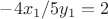 $-4x_1/5y_1=2$