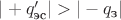 $|+q'_\text{эс}| > |-q_\text{з}|$