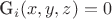 G_i(x,y,z)=0