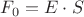 $F_{0}=E\cdot S$ $F_{0}=E\cdot S$