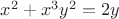 $ x^2 + x^3y^2 = 2y $