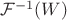 $\mathcal{F}^{-1}(W)$