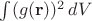 $\int(g(\mathbf r))^2\,dV$