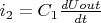 $i_2=C_1\frac{dUout}{dt}$