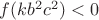 $f(kb^2c^2)<0$