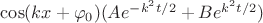 $\cos(kx+\varphi_0)(Ae^{-k^2t/2}+Be^{k^2t/2})$