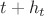 $t+h_t$