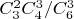 $C_{3}^{2}C_{4}^{3}/C_{6}^{3}$