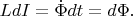 $LdI=\dot \Phi dt=d\Phi .$