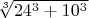 $ $\sqrt[3]{24^3+10^3}$ $