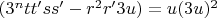 $(3^ntt'ss'-r^2r'3u)=u(3u)^2$