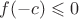 $f(-c) \leqslant 0$