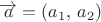 $\overrightarrow{a}=(a_1,\,a_2)$
