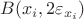 $B(x_i,2\varepsilon_{x_i})$