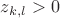 $z_{k,l}>0$