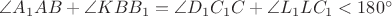 $\angle A_1AB + \angle KBB_1 = \angle D_1C_1C + \angle L_1LC_1 < 180^\circ$